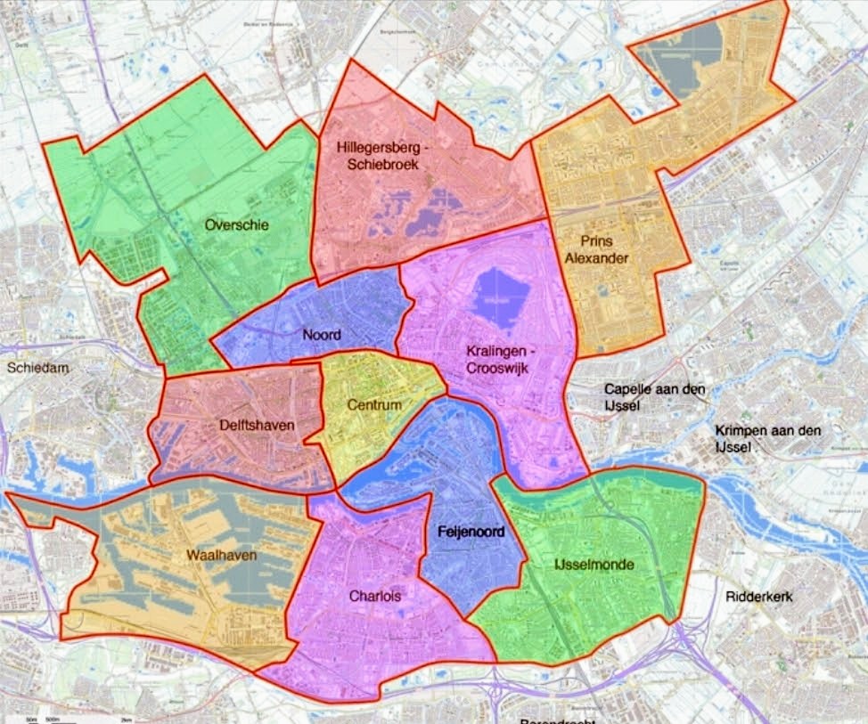 Rotterdam City Map Pendant