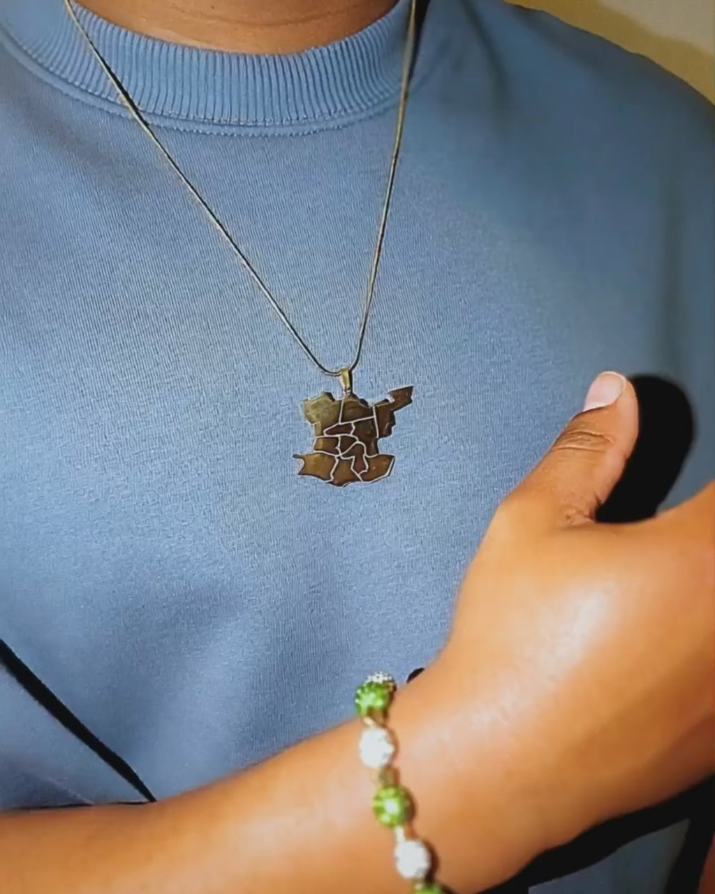 Rotterdam City Map Pendant